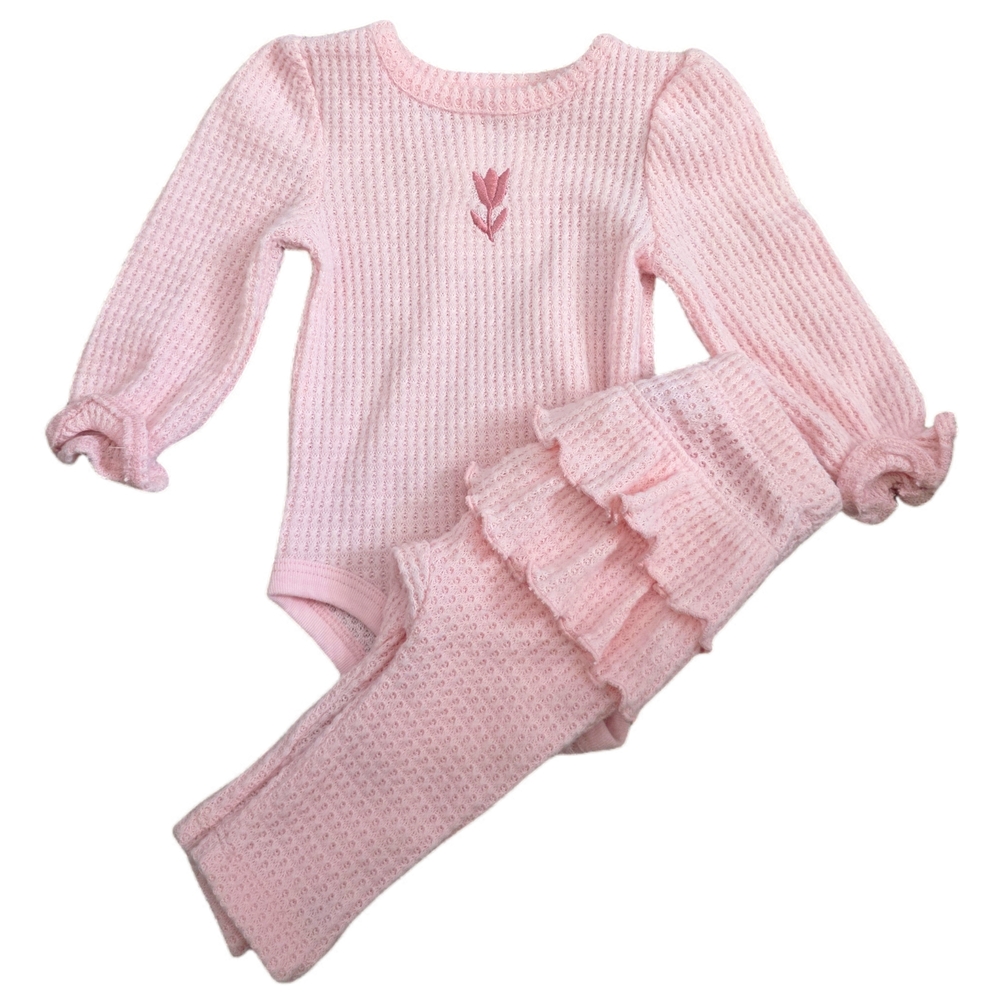 Okie Dokie - Pink Knit Newborn Baby Set